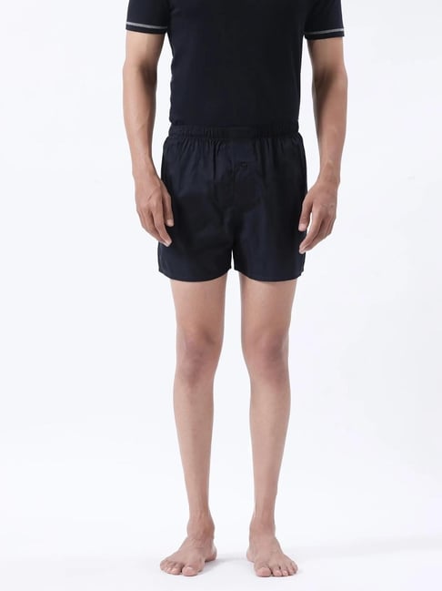 Rare Rabbit Navy Blue Regular Fit Solid Boxers