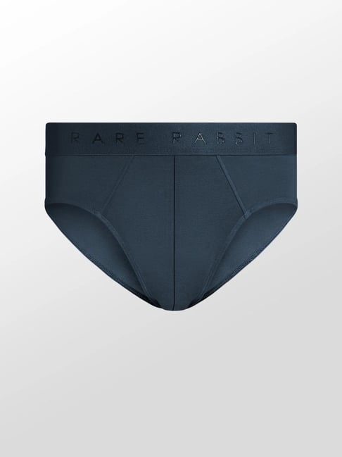 Rare Rabbit Blue Cotton Slim Fit Solid Briefs-picture-33