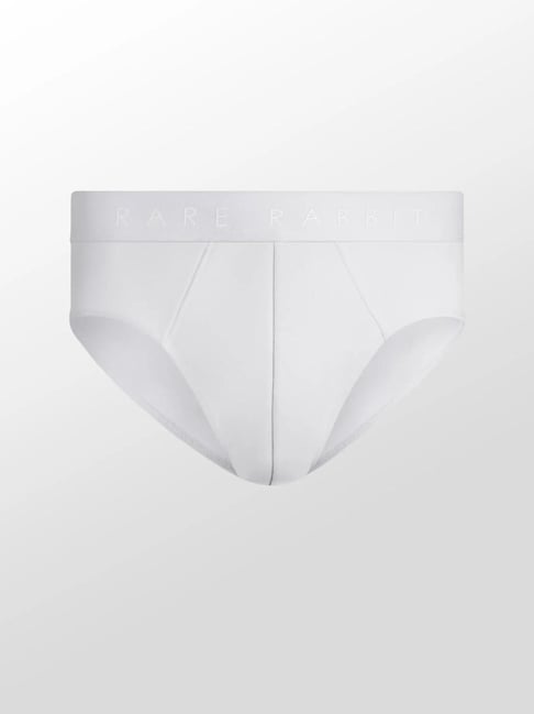 Rare Rabbit White Cotton Slim Fit Solid Briefs-picture-34