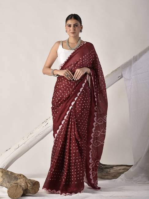 sutra attire Sutra¿Attire Brown Silk Regular Fit Saree-picture-10