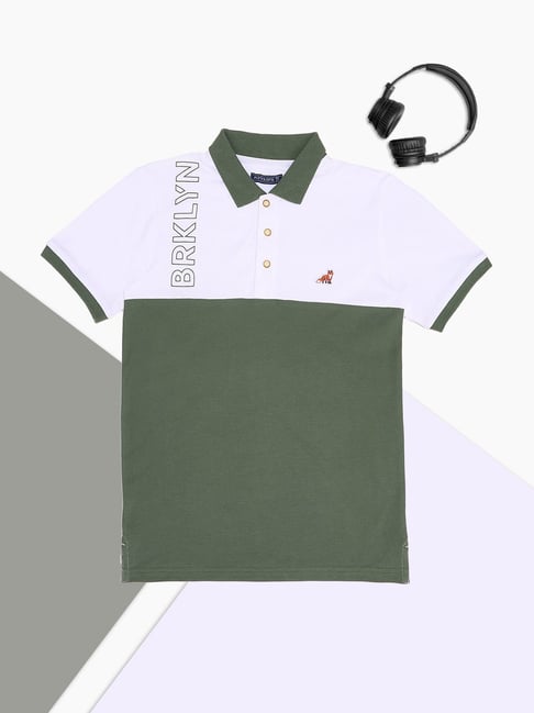 Pantaloons Junior Boys Elm Green Polos-picture-45