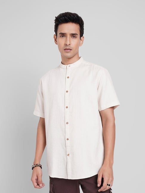 7 Alt By Pantaloons White Cotton Relaxed Fit Shirt-picture-43