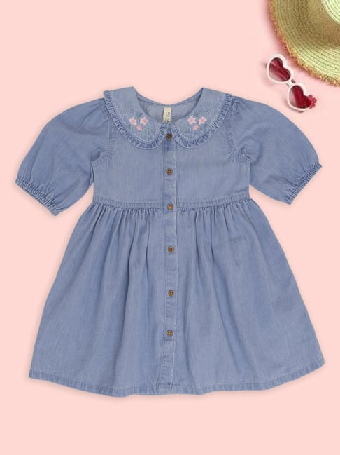 Pantaloons Baby Infant Girls Clear Sky Dress