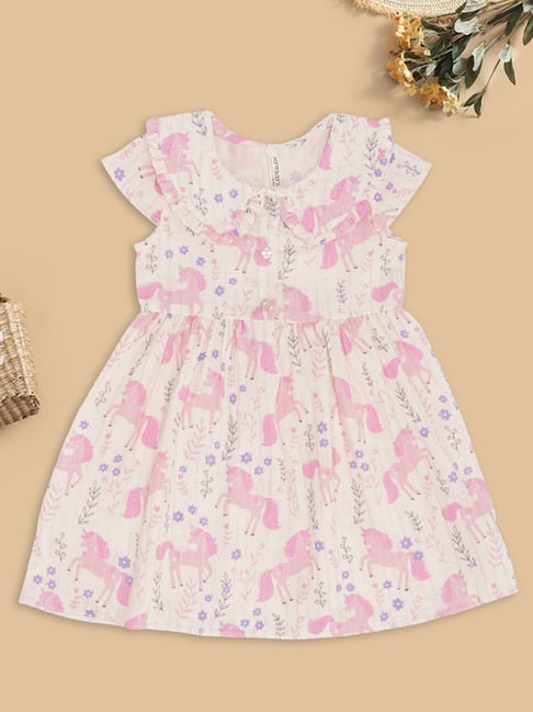 Pantaloons Baby Infant Girls Snow White Printed Dress