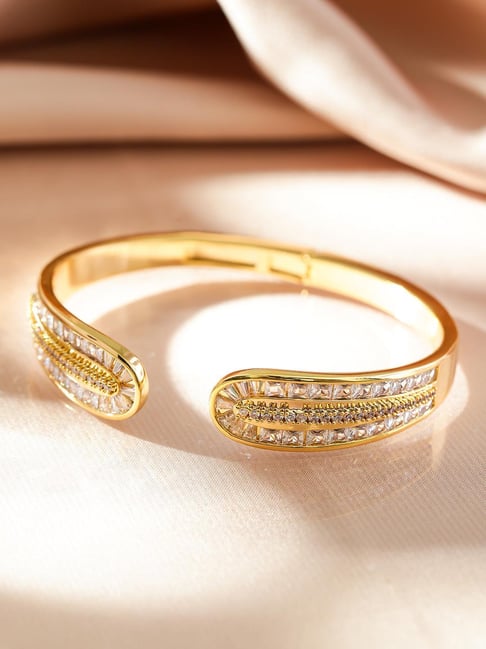 Rubans Gold Cubic Zirconia Detailing Classic Bracelet-picture-20