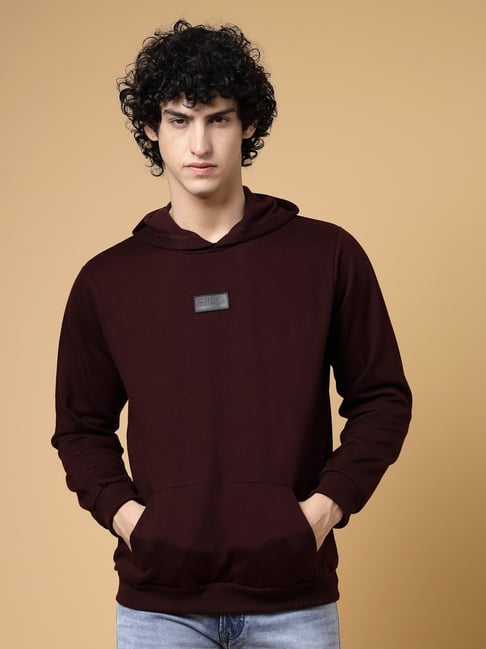 Rigo Wine Relaxed Fit Graphic Hoodie-image-36