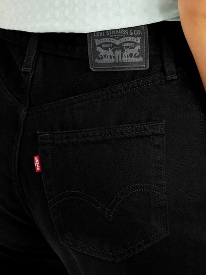Levi's Black Cotton Loose Tapered Fit Jeans