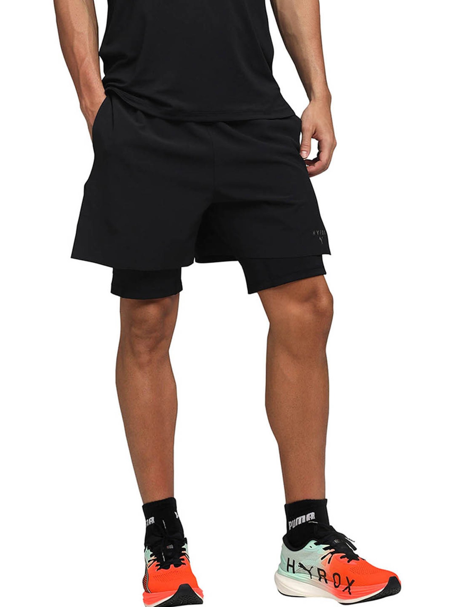 Puma Black Puma X Hyrox 2-In-1 Performance Regular Fit Short