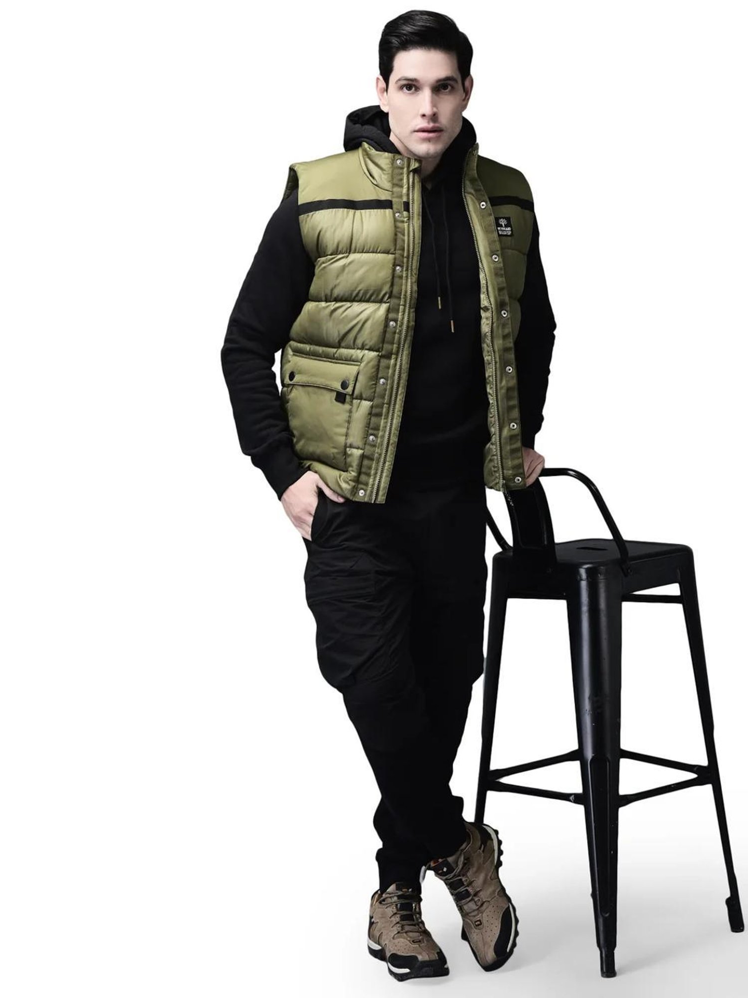 Woodland Lizard Green Regular Fit Jacket