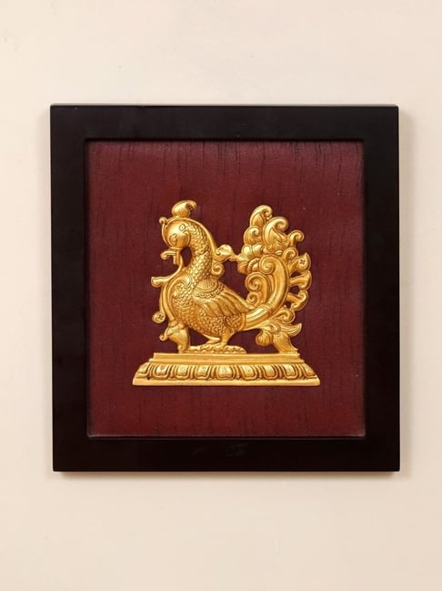 Ekaa Handicrafts Gold Brass Annapakshi Bird Wall Decor-picture-37