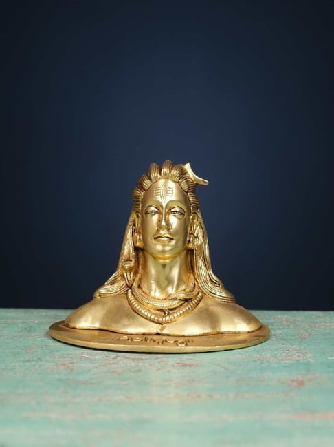Ekaa Handicrafts Golden Brass Lord Shiva Statue, Adiyogi Shiva Murti-picture-39