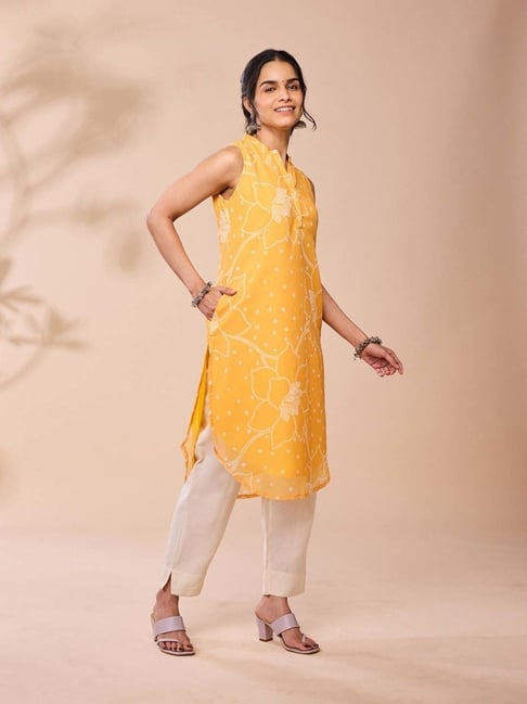 Daali Yellow Regular Fit Printed Kurta-picture-11