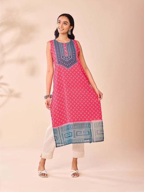 Daali Pink Regular Fit Printed Kurta-picture-32