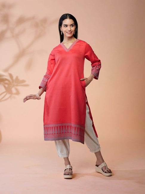 Daali Coral Cotton Regular Fit Kurta-picture-38