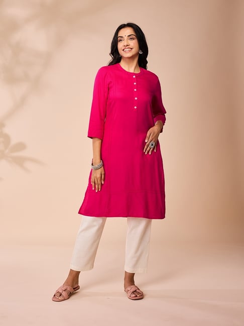 Daali Fuchsia Pink Regular Fit Kurta-picture-29