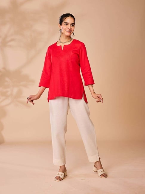 Daali Red Regular Fit Kurti-picture-14