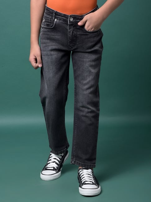 Crimsoune Club Boys Grey Straight Fit Jeans-picture-28
