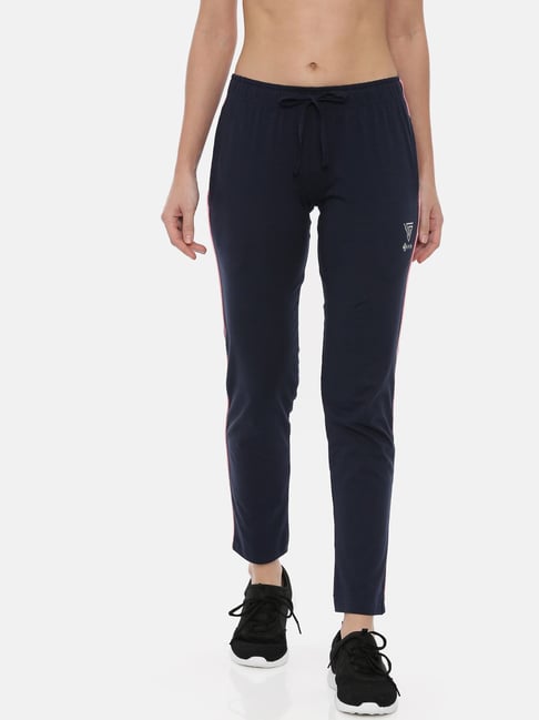 3Pin Navy Cotton Regular Fit Trackpants-picture-47