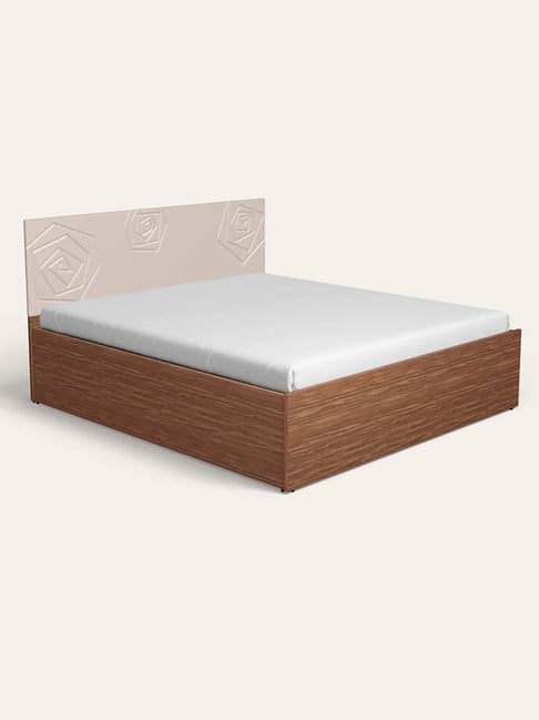 Godrej Interio Upmods Flowr Engineered Wood Queen Box Bed - Brown & Cream, Knock Down-picture-16