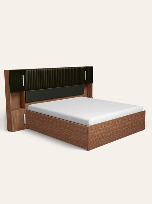 Godrej Interio Upmods Marcel Engineered Wood Queen Box Bed - Brown & Dark Brown, Delivery Condition