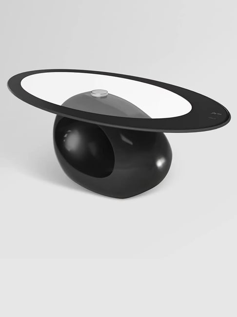 Godrej Interio Gayle Coffee Glass Coffee Table Finish Color - Black, Knock Down