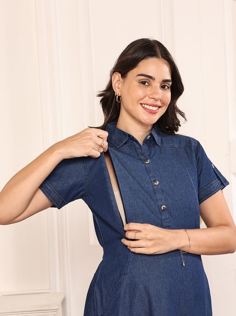princess polly baby blue dress Classic Dark Blue Denim Maternity Jeans