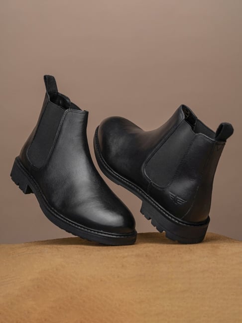 Red Tape Men's Black Chelsea Boots-picture-34