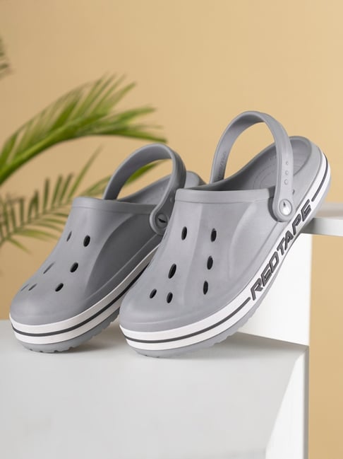 Red Tape Men's Light Grey Clogs