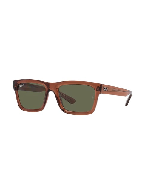 Ray-Ban Green Polarized Rectangular Unisex Sunglasses