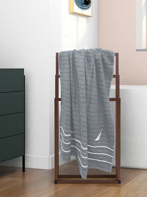 Nautica Oasis Light Grey Bamboo Cotton High Absorbency Bath Towel