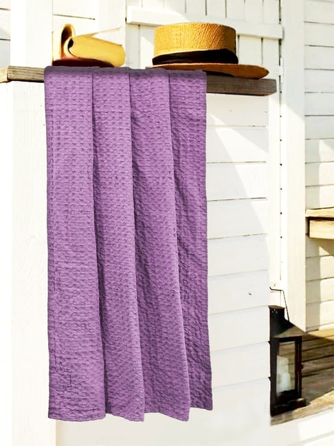 Bianca Love Organic Lavender Organic Cotton Honeycomb Soft Waffle Bath Towel