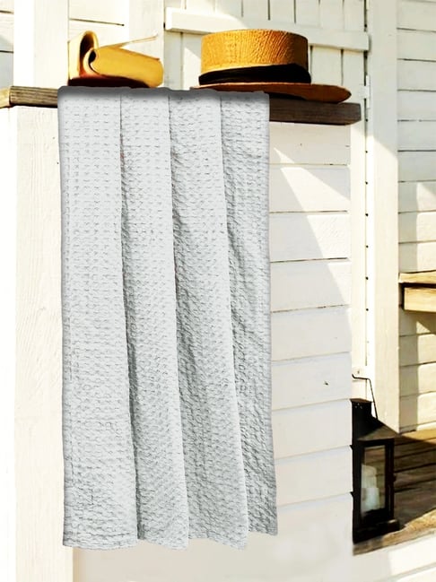 Bianca Love Organic White Organic Cotton Honeycomb Soft Waffle Bath Towel