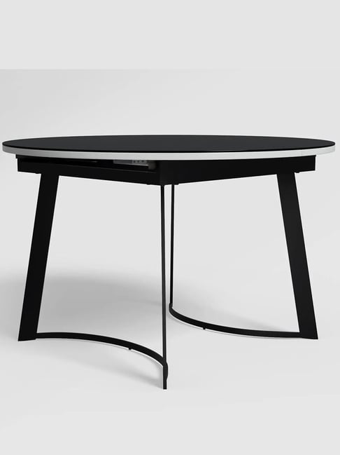 Godrej Interio Salt and Pepper NX 4-to-6 Seater Metal 6 Seater Dining Table - Black, Knock Down