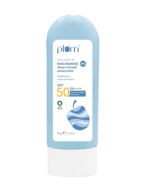 Plum Rice Water & 3% Niacinamide Sheer Tinted Sunscreen SPF 50 PA++++ - 50 gm-image-19