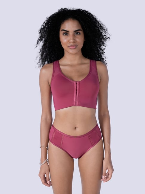 Soie Pink Solid Lingerie Set