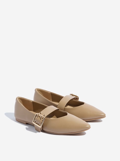 LUNA BLU by Westside Taupe Mary Jane Shoes-picture-28
