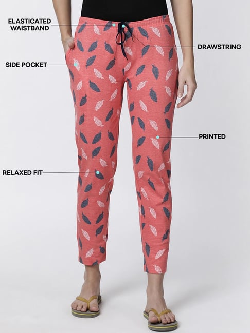 Kryptic Charcoal & Orange Cotton Relaxed Fit Printed Lounge Pants - Pack of 2-picture-38