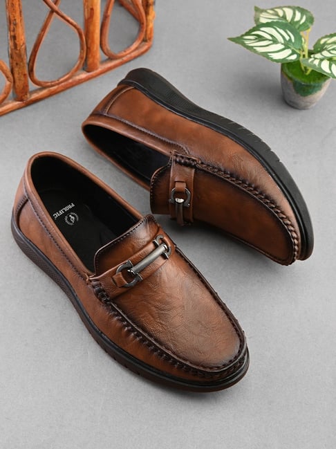 Prolific Men's Tan Loafers-picture-18