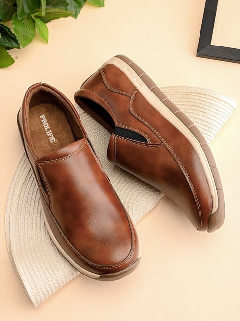 Prolific Men's Tan Slip On Shoes-picture-14