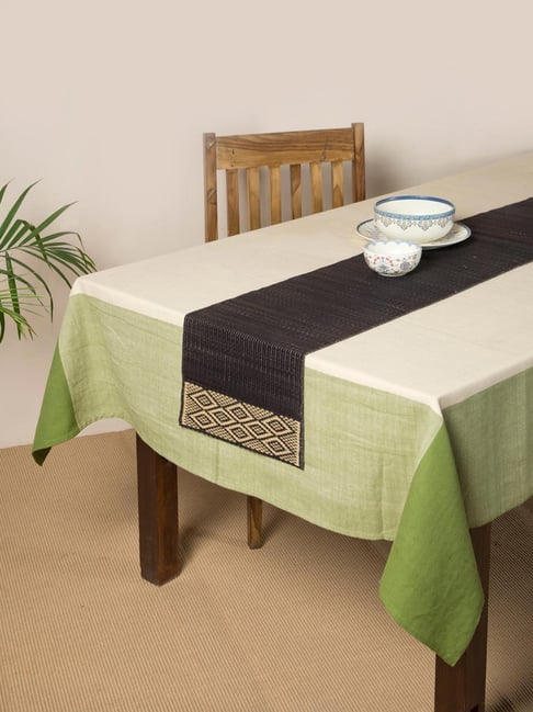 Fabindia Black Hand Woven Natural Fibre Table Runner-image-6