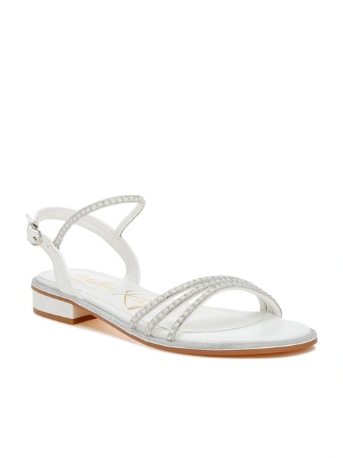 London Rag Women's White Ankle Strap Sandals-picture-44