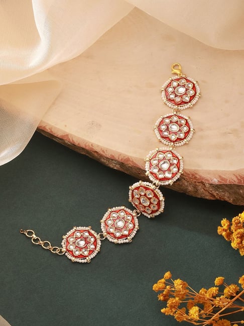 Aatmana Silver Statement Kundan Studded Matha Patti-picture-29