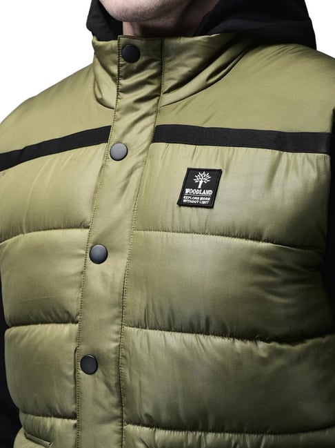Woodland Lizard Green Regular Fit Jacket