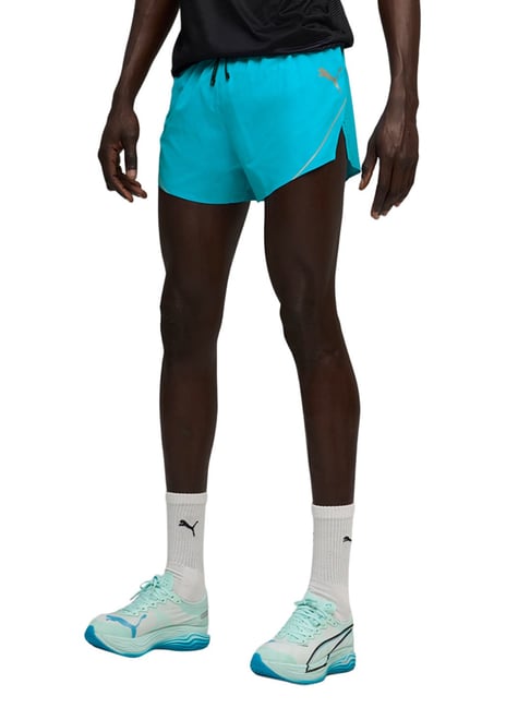 Puma Blue Raceday High Rise Regular Fit Running Short