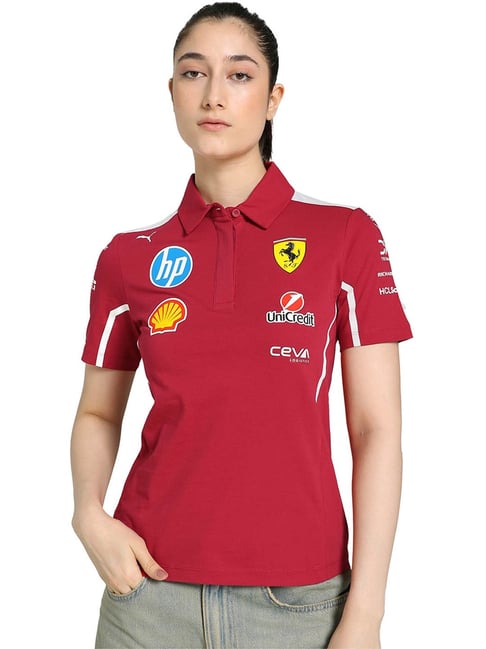 Puma Red Motorsport Scuderia Ferrari 2025 Team Regular Fit Polo