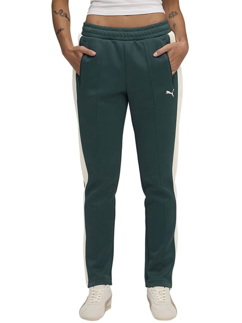Puma Green T7 Always On Mid rise Slim Fit Track Pant
