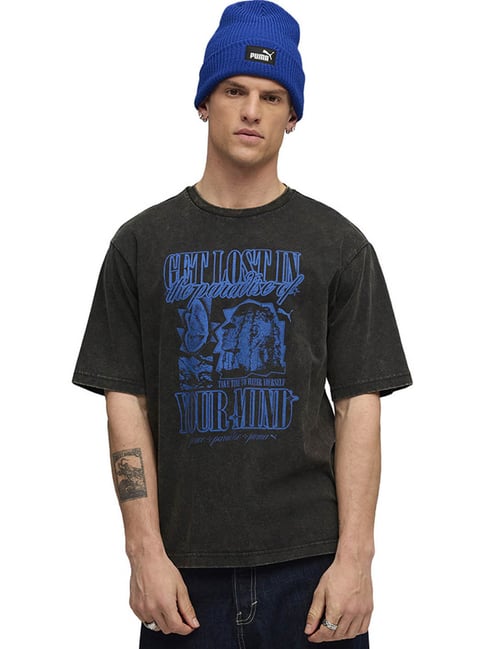 Puma Black House Of Graphics Boxy Fit T-Shirt-picture-30