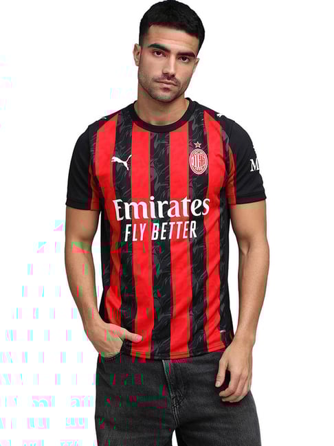 Puma Multicolour AC Milan 25/26 Home Replica Moisture-Control Football  Jersey