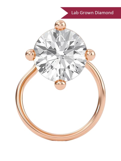 SHINE ETERNAL Lab Grown Diamond 14k (585) Rose Gold Nosepin for Women-picture-25