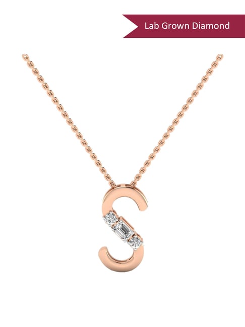 SHINE ETERNAL Lab Grown Diamond 14k (585) Rose Gold Pendant for Women-picture-22